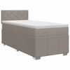 vidaXL Cama box spring com colch&atilde;o Cinzento-acastanhado 90 x 200 cm