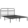 vidaXL Estrutura de cama com cabeceira 160x200 cm metal preto