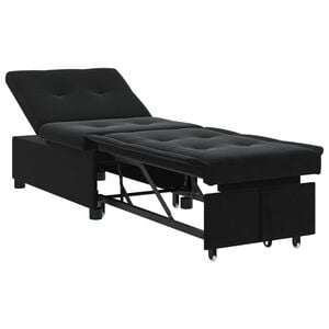vidaXL Sof&aacute;-Cama Preto 194 x 67 x 82 cm Veludo