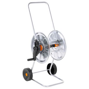vidaXL Carrinho enrolador para mangueira de 50 m 1/2" ou 35 m 3/4" a&ccedil;o