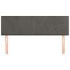 vidaXL Cabeceira de cama 2 pcs veludo 72x5x78/88 cm cinzento-escuro