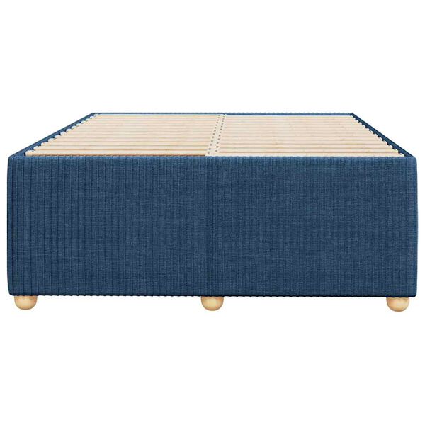 vidaXL Estrutura de cama sem colch&atilde;o 120x200 cm tecido azul