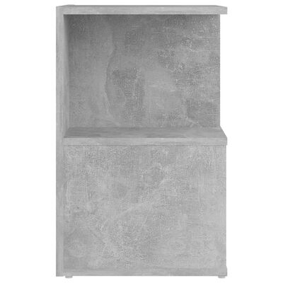 vidaXL Mesa de cabeceira 35x35x55 cm contraplacado cinzento cimento