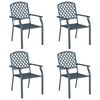 vidaXL Cadeira de Jardim 4 pcs Antracite 56 x 65 x 89 cm A&ccedil;o