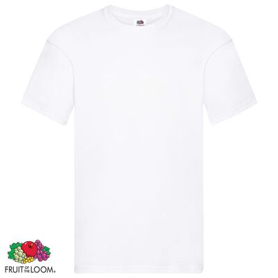 Fruit of the Loom T-shirts originais 10 pcs algodão M branco