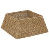vidaXL Collar para &Aacute;rvore de Natal Quadrado Natural 50 x 50 x 25 cm