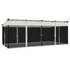 vidaXL Gazebo com paredes de malha 6x3 m aço creme