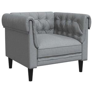 vidaXL Sof&aacute; Cinzento-claro 78,5 x 74,5 x 74,5 cm Poli&eacute;ster