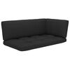 vidaXL 4 pcs conj. lounge paletes c/ almofad&otilde;es pinho impregnado