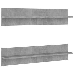 vidaXL Estantes de parede 2 pcs 80x11,5x18 cm contrapl. cinza cimento