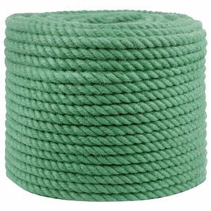 vidaXL Corda de Juta 14 mm Verde 100% juta Tossa