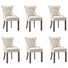 vidaXL Cadeiras de jantar 6 pcs tecido bege