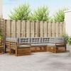 vidaXL Conjunto de Sof&aacute;s para Exterior 6 pcs Cinza Natural e Claro