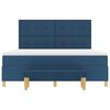 vidaXL Cama Box com colch&atilde;o com cabeceira Azul 180 x 200 cm tecido