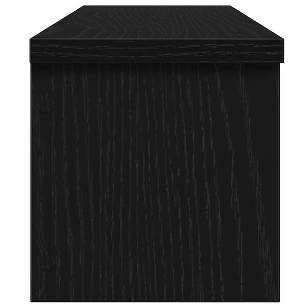 vidaXL Rack cozinha empilh&aacute;vel preto 60x15x16 cm madeira engenheirada