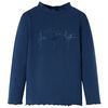 vidaXL T-shirt de manga comprida para crian&ccedil;a azul-marinho 128