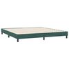 vidaXL Estrutura de cama sem colch&atilde;o 180x210 cm veludo verde-escuro