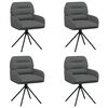 vidaXL Cadeiras de Jantar Girat&oacute;rias 4 pcs Couro Sint&eacute;tico Cinzento