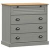 vidaXL Arm&aacute;rio com gavetas VIGO 80x40x76 cm pinho maci&ccedil;o cinzento