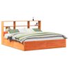 vidaXL Cama sem colch&atilde;o 200x200 cm pinho maci&ccedil;o castanho-mel