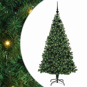 vidaXL &Aacute;rvore de Natal Artificial Verde 180 cm PVC, A&ccedil;o e Pl&aacute;stico
