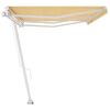 vidaXL Toldo retrátil manual independente 600x300 cm amarelo e branco