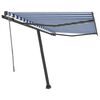 vidaXL Toldo autom&aacute;tico independente 350x250 cm azul e branco