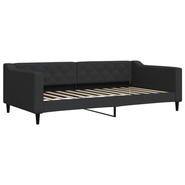 vidaXL Sof&aacute;-cama com gavet&atilde;o 100x200 cm tecido preto