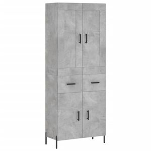 vidaXL Arm&aacute;rio alto 69,5x34x180 cm derivados de madeira cinza cimento