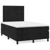 vidaXL Cama boxspring com colch&atilde;o 120x190 cm veludo preto