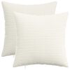 vidaXL Capa almofada 2 pcs HEERLEN Creme 40 x 40 cm cord&atilde;o