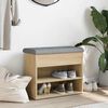 vidaXL Banco sapateira 62x32x50 cm derivados madeira carvalho sonoma