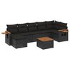 vidaXL Patio Sofa Set 8 lugar Black