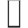 vidaXL Pés de mesa de bar em forma de U, 2 peças, preto, 40x(100-101) cm, aço