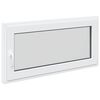 vidaXL Janela de por&atilde;o RISOR 120 x 60 cm PVC e Vidro Branco