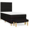 vidaXL Cama com molas/colch&atilde;o 90x200 cm tecido preto