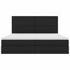 vidaXL Cama com arruma&ccedil;&atilde;o e colch&atilde;o Preto 200 x 200 cm Poli&eacute;ster