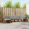 vidaXL Conjunto de Sof&aacute;s para Exterior 7 pcs Cinza Natural e Claro
