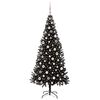 vidaXL &Aacute;rvore de Natal com 300 LEDs com suporte Preto 210 cm PVC