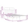 vidaXL Estrutura de cama com cabeceira 120x190 cm metal preto