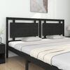 vidaXL Cabeceira de cama 205,5x4x100 cm pinho maci&ccedil;o preto