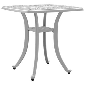 vidaXL Mesa de jardim 53x53x53 cm alum&iacute;nio fundido branco