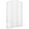vidaXL Cesto gabi&atilde;o arqueado 150x30x220/240 cm ferro galvanizado