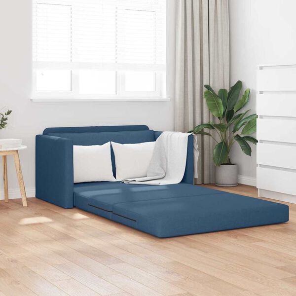 vidaXL Sof&aacute;-Cama 110cm Azul tecido