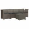 vidaXL Sof&aacute; de Jardim 4 Lugares com Almofadas Look Rattan PP