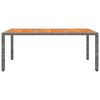 vidaXL 7 pcs conjunto de jantar p/ jardim vime PE cinzento