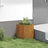 vidaXL Vaso de Canto Ferro Enferrujado 30 x 30 x 35 cm A&ccedil;o corten