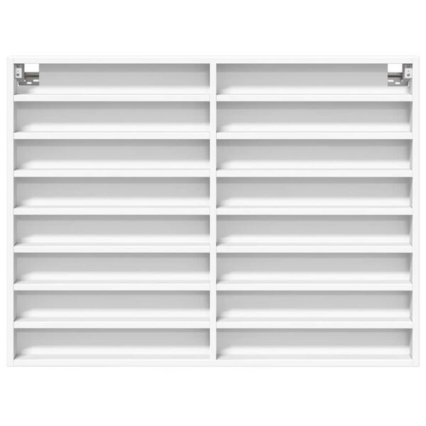 vidaXL Arm&aacute;rio vitrine 100x8,5x75 cm derivados de madeira branco