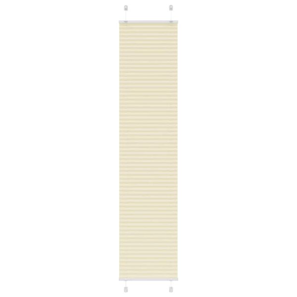 vidaXL Creme Plissada Cega 50x200 cm Largura Tecido 49,4 cm Poli&eacute;ster