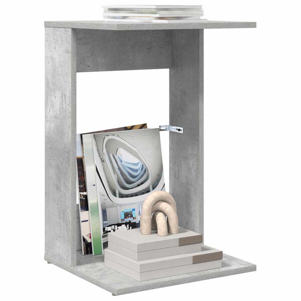 vidaXL Mesa Lateral Cinzento 40 x 38 x 62,5 cm Madeira processada